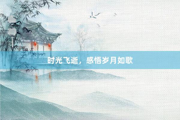时光飞逝，感悟岁月如歌